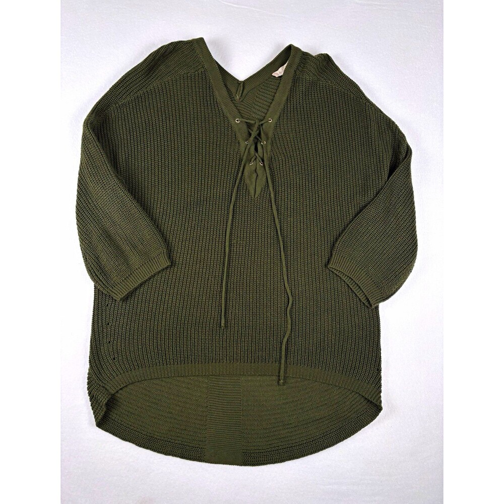 Altar’d State women’s size Medium olive green boho tunic sweater oversized